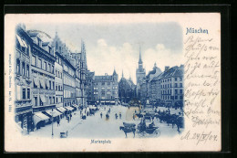 AK München, Kutsche Auf Dem Marienplatz  - München