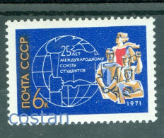 1971 Students Organization,Education,book,torch,hand,Russia,3912,MNH - Unused Stamps