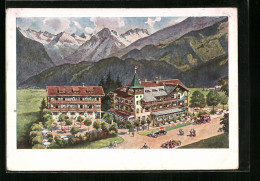 AK Oberstdorf /Bayr. Allgäu, Hotel Wittelsbacher Hof Aus Der Vogelschau  - Oberstdorf