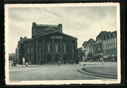 AK Kattowitz, Stadtleben Vor Dem Stadttheater  - Schlesien