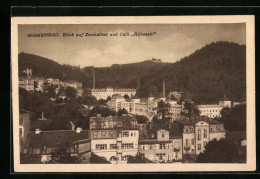 AK Marienbad, Blick Auf Zentralbad Und Café Rübezahl  - Tchéquie
