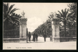 Postal Cadiz, Parque De Genoves, Entrada  - Cádiz