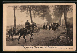 Künstler-AK Begegnung Bismarcks Mit Napeoleon  - Historische Figuren