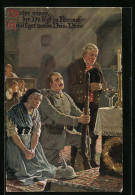 Künstler-AK Soldat Und Seine Eltern Beten Am Altar Einer Kirche  - Oorlog 1914-18