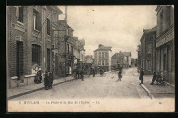 CPA Duclair, La Poste Et La Rue De L`Eglise  - Duclair