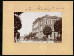 Fotografie Brück & Sohn Meissen, Ansicht Frankenberg I. Sa., Strassenpartie An Der Realschule  - Lieux