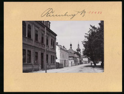 Fotografie Brück & Sohn Meissen, Ansicht Rumburg I. B., Partie In Der Dammgasse Mit Blick Zum Kloster  - Lieux