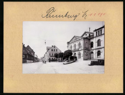 Fotografie Brück & Sohn Meissen, Ansicht Rumburg I. B., Partie Am Restaurant Schützenhaus, Lithographische Anstalt  - Orte