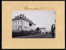 Fotografie Brück & Sohn Meissen, Ansicht Warnsdorf I. B., Partie In Der Hauptstrasse, Kreditbank Für Handel Und Gewe  - Places