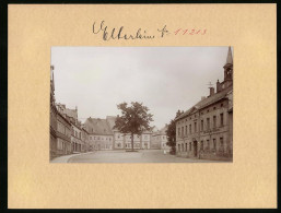 Fotografie Brück & Sohn Meissen, Ansicht Elterlein I. Erzg., Markt Mit Rathaus, Gasthaus Ratskeller, Gaasthof Zur Eic  - Lieux