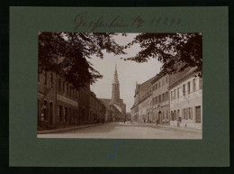 Fotografie Brück & Sohn Meissen, Ansicht Grossenhain, Naundorfer Strasse, Tischlerei Günther, Destillation Emil Schw  - Lieux