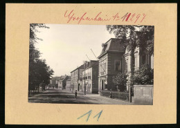 Fotografie Brück & Sohn Meissen, Ansicht Grossenhain, Johannesallee Mit Haus Tagesblatt, Wohnhäusern  - Lieux