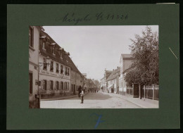 Fotografie Brück & Sohn Meissen, Ansicht Mügeln Bez. Leipzig, Lommatzscher Strasse, Schmiedemeister Arno Kühne, Bä  - Places