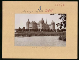 Fotografie Brück & Sohn Meissen, Ansicht Moritzburg, Blick Vom Wasser Auf Das Jagdschloss Moritzburg  - Places