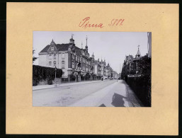 Fotografie Brück & Sohn Meissen, Ansicht Pirna, Gehobene Wohnhäuser In Der Gartenstrasse  - Orte