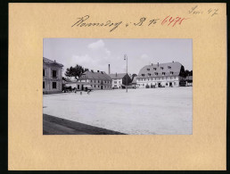 Fotografie Brück & Sohn Meissen, Ansicht Warnsdorf / Böhmen, Marktplatz Mit Hotel Börse  - Places