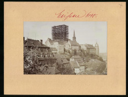 Fotografie Brück & Sohn Meissen, Ansicht Meissen I. Sa., Blick Auf Den Dom Im Baugerüst, Bischofsschloss  - Places