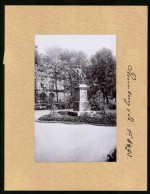 Fotografie Brück & Sohn Meissen, Ansicht Rumburg I. B., Partie Am Denkmal Kaiser Josef II. In Den Anlagen  - Oorlog, Militair