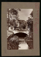 Fotografie Brück & Sohn Meissen, Ansicht Bad Elster, Blick Auf Das Palasthotel, Brücke Von 1908  - Orte