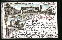 Lithographie Bad Oeynhausen, Am Kurpark Mit Kurhaus  - Bad Oeynhausen