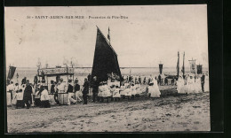 CPA Saint-Aubin-sur-Mer, Procession De Fete-Dieu  - Saint Aubin