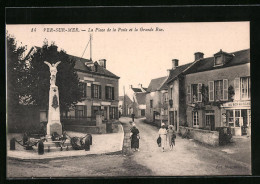 CPA Ver-sur-Mer, La Place De La Poste Et La Grande Rue  - Other & Unclassified