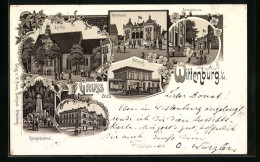 Lithographie Wittenburg I. M., Bahnhof, Amtsgebäude, Rathaus  - Other & Unclassified