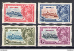 1935 Bahamas, Stanley Gibbons N. 141/44, Silver Jubilee, 4 Valori, MH* - Altri & Non Classificati