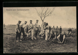 AK Soldaten Beim Hammelschlachten  - War 1914-18