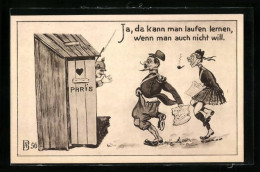 Künstler-AK Deutscher Soldat Zeigt Dem Franzosen Und Dem Schotten Eien Lange Nase  - Oorlog 1914-18