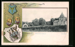 Passepartout-Lithographie Friedrichsruh, Mausoleum Und Wappen  - Other & Unclassified