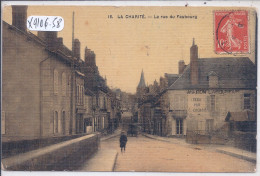 LA CHARITE- LA RUE DU FAUBOURG- RESTAURANT AU BON LABOUREUR- MAISON COGNOT- CARTE COLORISEE ET TOILEE - La Charité Sur Loire