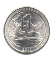 2011 - Stati Uniti 25 Cents - Quarter Vicksburg    D     ------ - 2010-...: National Parks