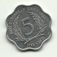 1992 - Caraibi Est 5 Cents, - Caraïbes Orientales (Etats Des)