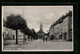 AK Greussen /Thür., Markt Und Rathaus  - Altri & Non Classificati