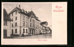 AK Königsfeld, Hotel-Pension Sapel In Der Strassenansicht  - Andere & Zonder Classificatie