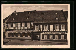 AK Rüdesheim A. Rh., Gasthaus Und Weinstube Von Hans Corvers Am Marktplatz 13  - Ruedesheim A. Rh.