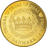 Danemark, 20 Euro Cent, 2002, Unofficial Private Coin, FDC, Cuivre Plaqué Acier - Private Proofs / Unofficial