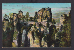 Ansichtskarte Lohmen Sächsische Schweiz Bastei Brücke Künstlerkarte - Autres & Non Classés