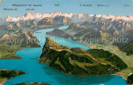 13735597 Buergenstock Vierwaldstaettersee Panoramakarte Buergenstock - Andere & Zonder Classificatie