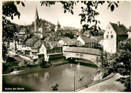 13734397 Baden  AG Bad Hotel Schwanen Stadtansicht Gedeckte Bruecke  - Otros & Sin Clasificación