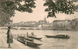 13733107 Basel BS Panorama Mit Rheinfaehre Basel BS - Andere & Zonder Classificatie