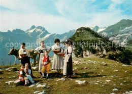 13732029 Ebenalp AI Blick Zum Saentis Altmann Und Schaefler Trachtengruppe  - Altri & Non Classificati