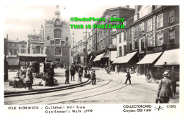 R347736 Old Norwich. Guildhall Hill From Gentleman Walk. Collectorcard. C 1393. - Monde