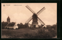 AK Knocke, L`église Et Le Moulin, Windmühle  - Other & Unclassified