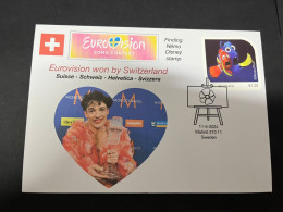 14-5-2024 (5 Z 7) Eurovision Song Contest 2024 - Switzerland Won With Singer NEMO (with Disney Némo Cartoon Fish Stamp) - Musica