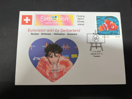 14-5-2024 (5 Z 7) Eurovision Song Contest 2024 - Switzerland Won With Singer NEMO (with Disney Némo Cartoon Fish Stamp) - Musik