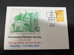 14-5-2024 (5 Z 7) Australia Cover - Parramatta Philatelic Society Open Day Stamp Fair / Expo On 11th May 2024 (OZ Map) - Exposiciones Filatélicas