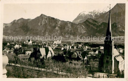 13728089 Ragaz Bad SG Panorama Mit Kirche  - Other & Unclassified