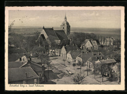 AK Burg /Fehmarn, Ortspartie Mit Kirche  - Fehmarn